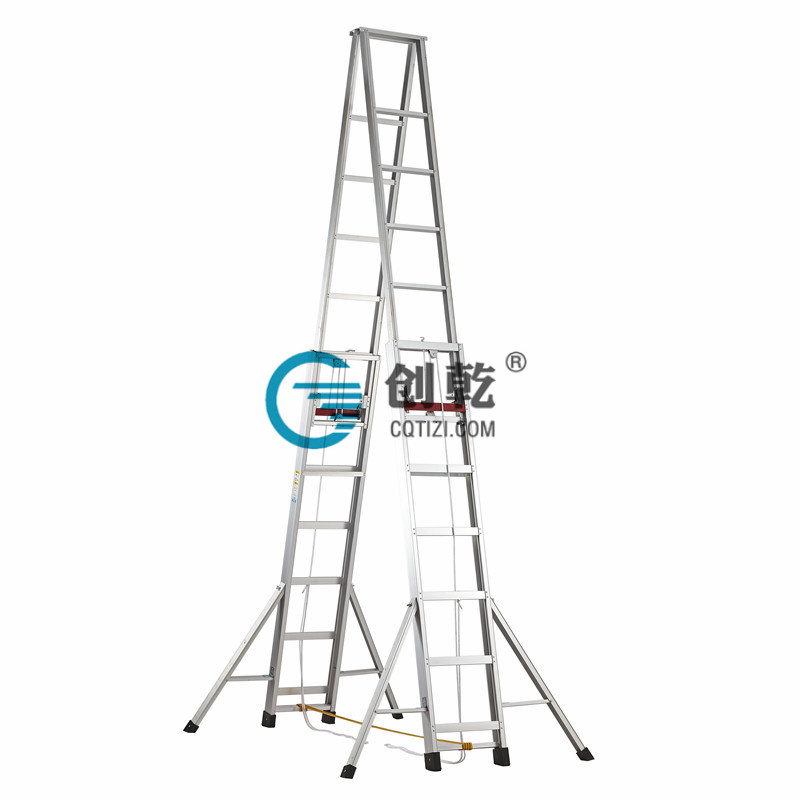 【柳州】經(jīng)銷客戶采購10米人字拉升梯，加厚