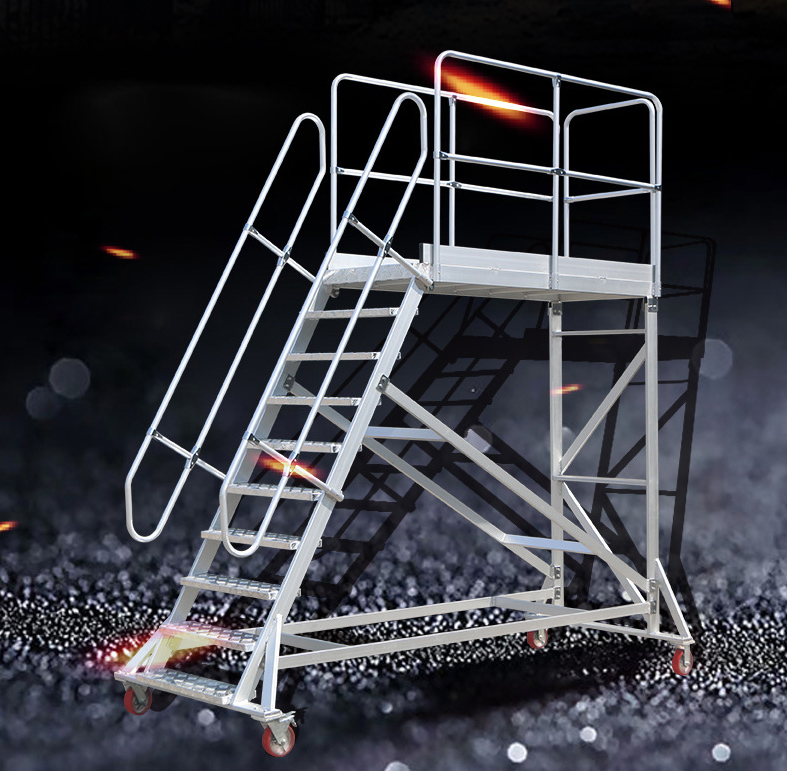 鋁合金移動平臺維修梯